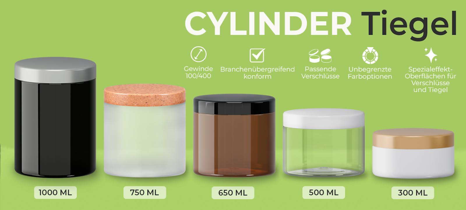 PET-Tiegel Cylinder Jar