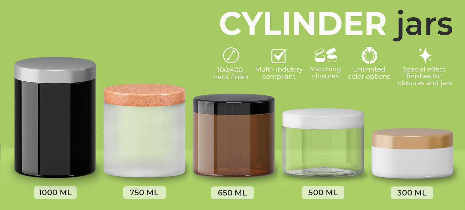 Cylinder Jar PET jars