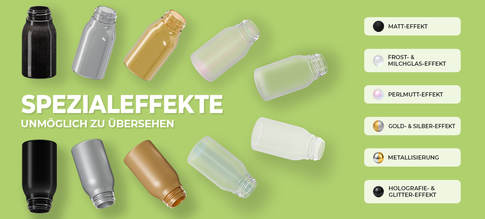 Verpackungen mit Spezialeffekten